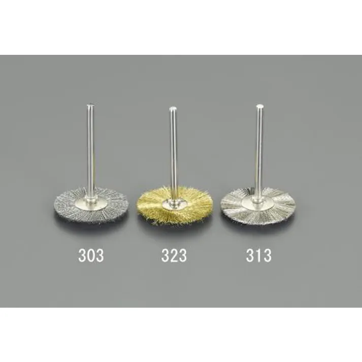 ESCO 22mm/3mm軸 軸付ブラシ(平型/ステンレス製) EA819BN-311 4550061194416(CDC)【別送品】