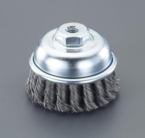 ワイヤーブラシ(カップ型/スチールツイスト) 75mm/M10 EA809YS-6 4550061195345【別送品】