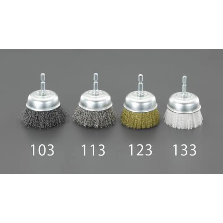 ESCO 75mm 六角軸 軸付ブラシ(カップ型/ナイロン) EA819BL-134 4550061199350(CDC)【別送品】
