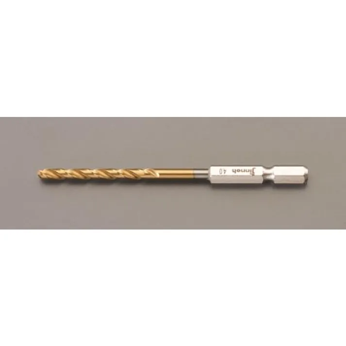 ESCO 2.8mm ドリルビット(チタンコート/六角軸) EA824BR-2.8 4550061373897(CDC)【別送品】