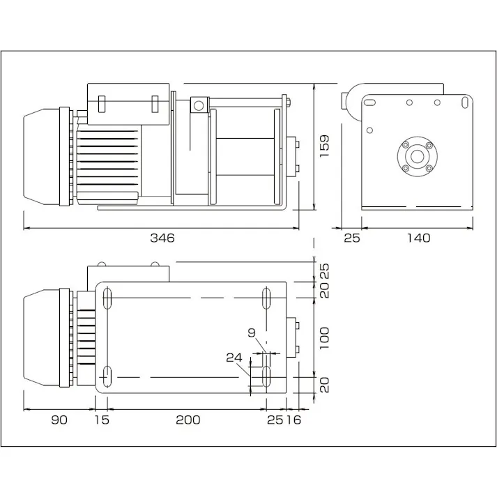 スリーエッチ AC100V/100kg 電動ウィンチ EA840BH 4550061375242(CDC)【別送品】