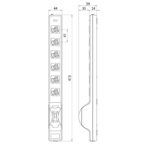 明工社 AC125V/15Ax 5m タップ(15A安全ブレーカー付) EA815GK-105A 4550061454671【別送品】