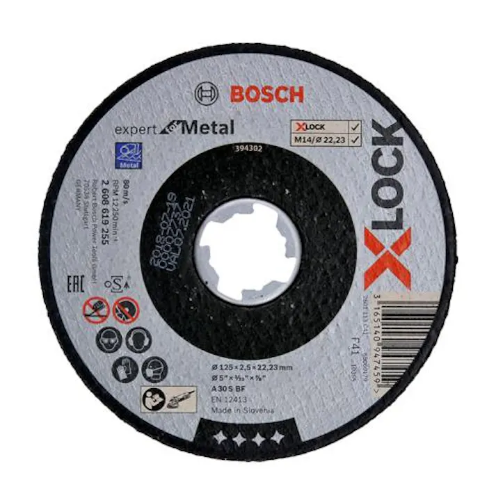 ボッシュ 125x2.5mm 切断砥石(1枚/X-LOCK用) EA843XH-64 4550061665299(CDC)【別送品】