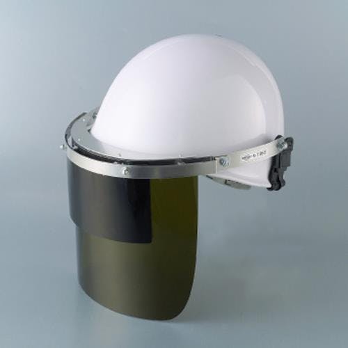 トーヨーセフティー ヘルメット取付型溶接面(二重レンズ/ミゾ無) #3/8