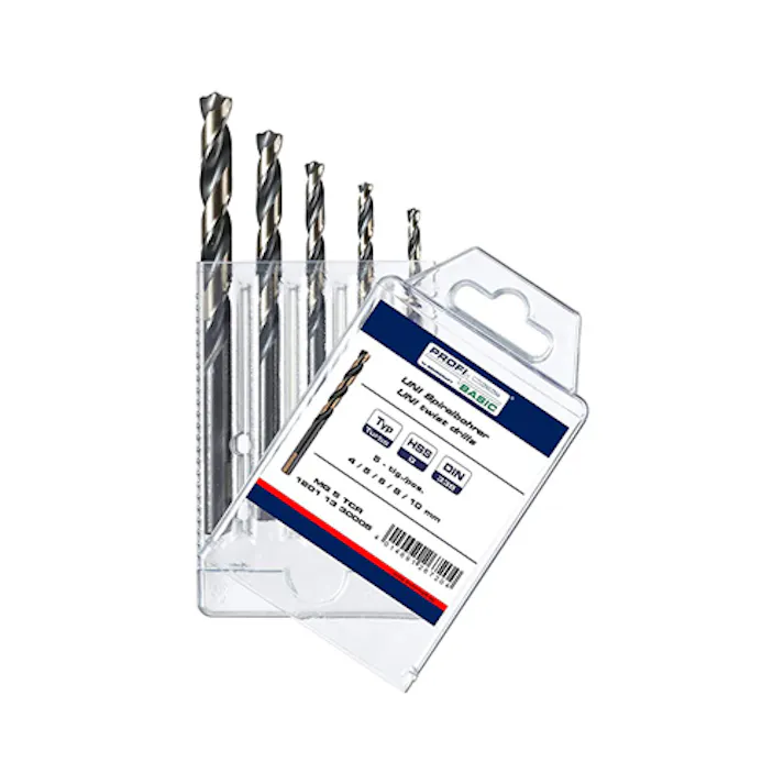 ストレートドリル(HSS) 4.0-10.0mm/5本組 EA824FT-105 4550061950876【別送品】