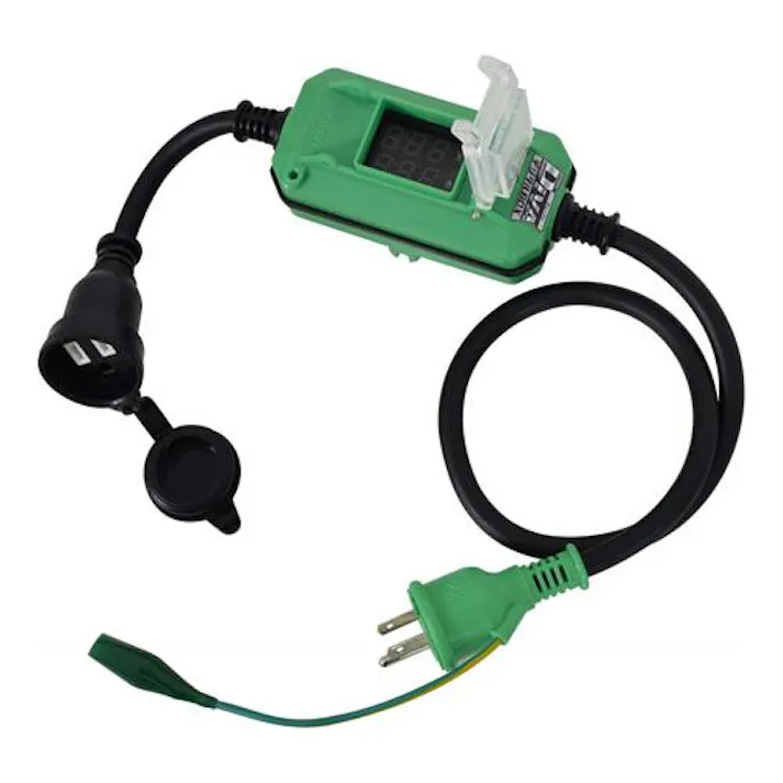 日動工業 延長コード(防雨型/メーター付) AC125V/15A/0.9m EA815G-56 4550061970386【別送品】