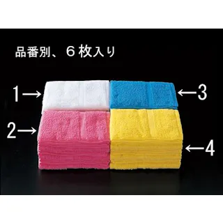 ESCO 340x 850mm/220匁 タオル(白/6枚) EA929HC-1 4518340103061(CDC)【別送品】