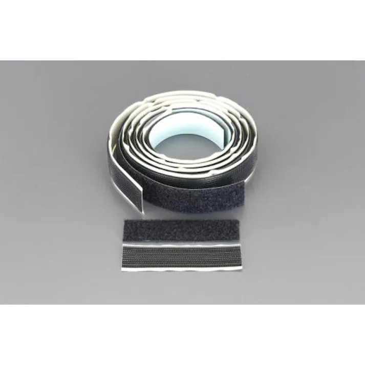ESCO 25mmx1.5m マジロック・粘着剤付(黒) EA944MA-4 4518340105454(CDC)【別送品】
