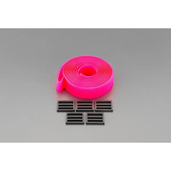 ESCO 25mmx3.0m 片面マジックストラップ(赤) EA944MA-5 4518340105461(CDC)【別送品】