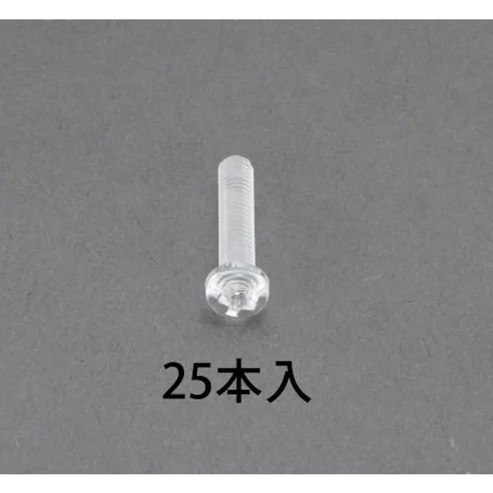 ESCO M 5 x20mm 鍋頭小ねじ(ポリカーボネート/25本) EA945AP-113 4518340178427(CDC)【別送品】