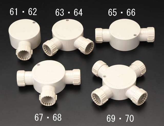 未来工業 φ16mm 露出ボックス(フレキ管用/3方向) EA940CS-67