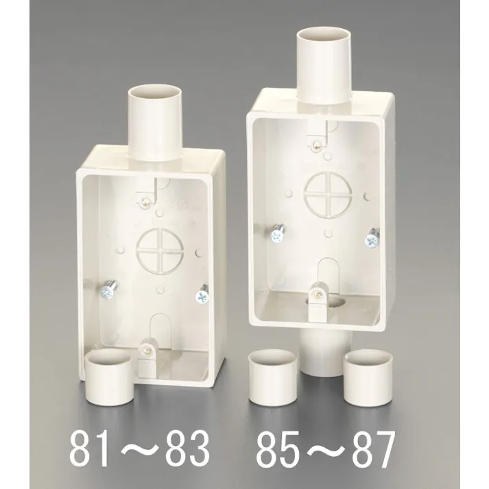 未来工業 露出ボックス(VE管用/1方向)グレー φ22mm EA940CS-92 4518340245198【別送品】
