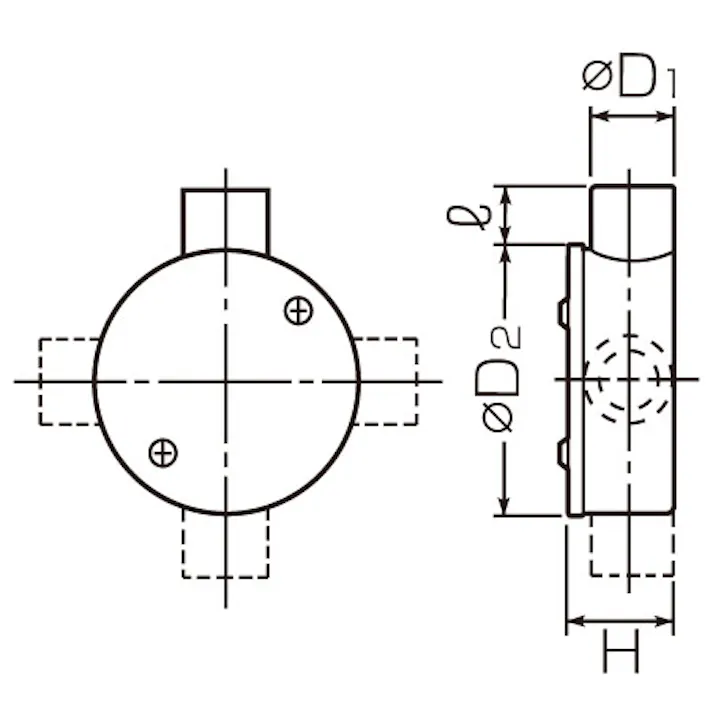 未来工業 露出ボックス(VE管用/1方向)ベージュ φ22mm EA940CS-122 4518340245372【別送品】