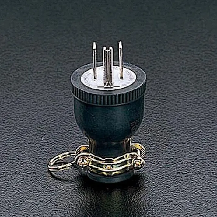 明工社 プラグ(接地2P) AC125V/15A EA940BW-1 4518340379787【別送品】
