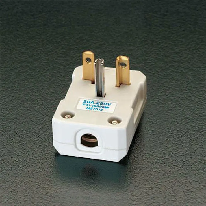 明工社 L型プラグ(丸型ケーブル用) AC250V/20A EA940B-5 4518340434783【別送品】