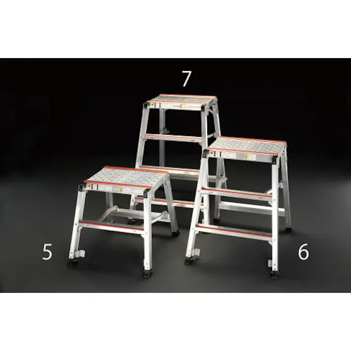 踏台・折畳式(アルミ製) 520x350mmx0.78m/3段 EA903AF-6 4518340449572【別送品】