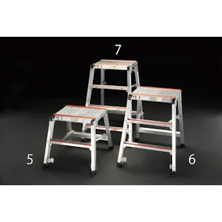 踏台・折畳式(アルミ製) 520x350mmx0.99m/4段 EA903AF-7 4518340449589【別送品】