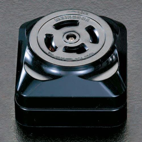 明工社 角型コンセント(接地3P)[接地付] 250V/20A EA940CL-18 4518340617681【別送品】
