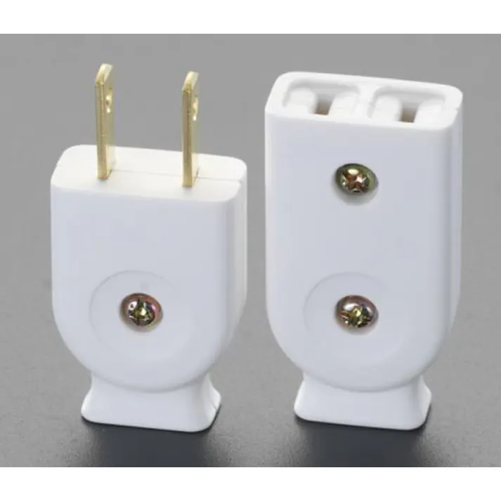 朝日電器(ELPA) AC125V/15A 平型コネクターセット(白) EA940C-12W 4518340688742(CDC)【別送品】