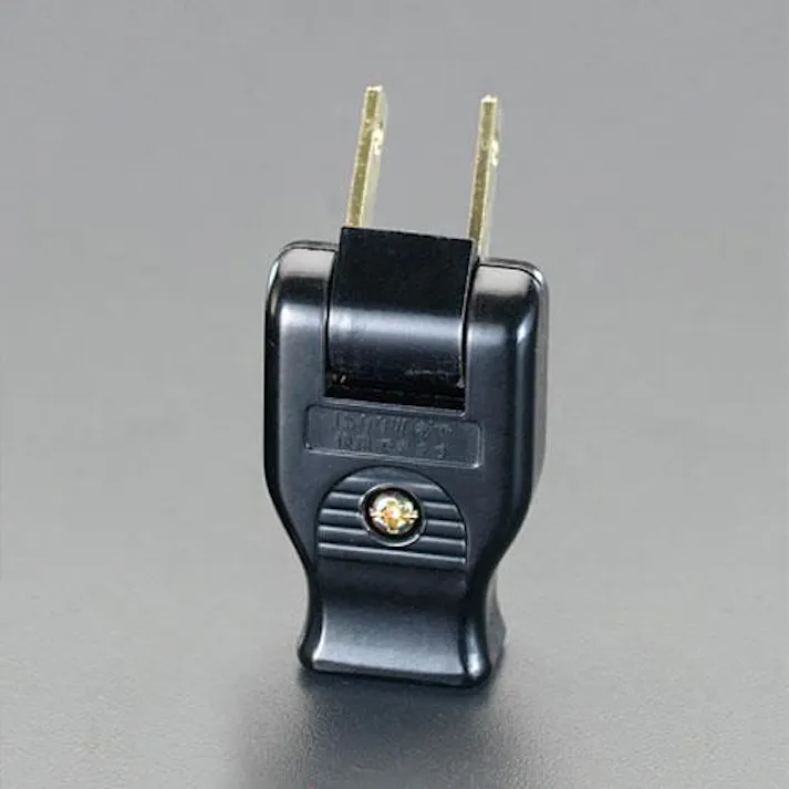 朝日電器(ELPA) AC125V/15A ビームプラグ(黒) EA940C-10B 4518340688834(CDC)【別送品】