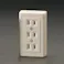 明工社 薄角形コンセント(三口/2P) AC125V/15A EA940CH-13 4518340757356【別送品】