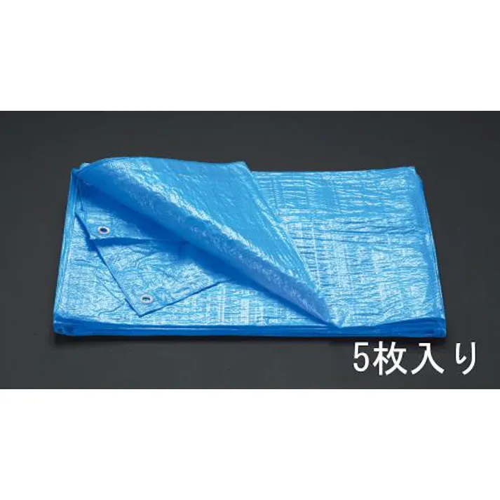 ブルーシート(#1500/5枚) 5.4x7.2m/0.15mm EA911AB-14 4518340988040【別送品】