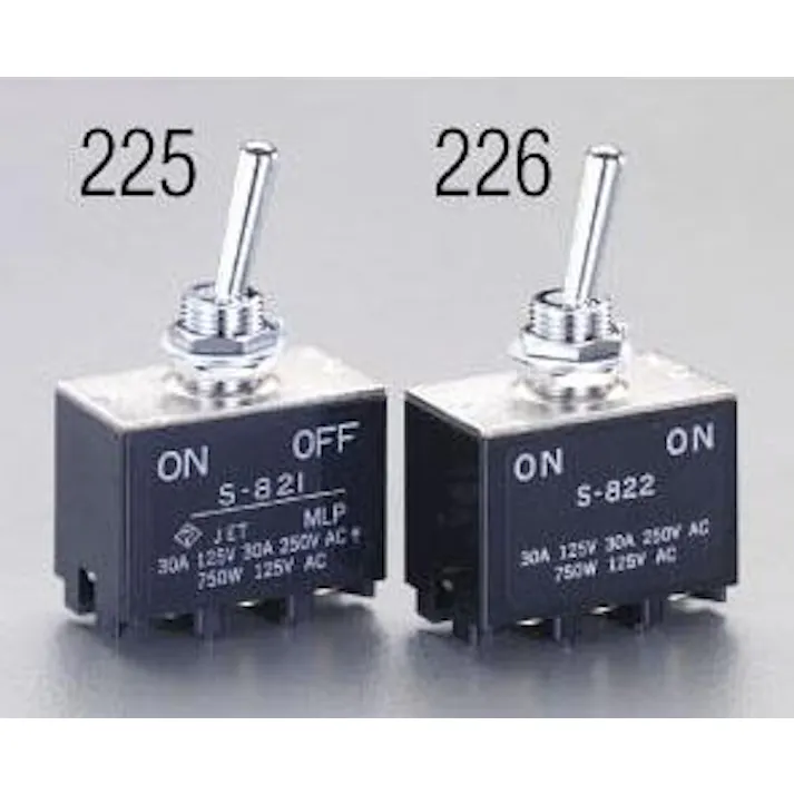 NKKスイッチズ 125V/30A 2極単投トグルスイッチ(大電流用 EA940DH-225 4548745173628(CDC)【別送品】