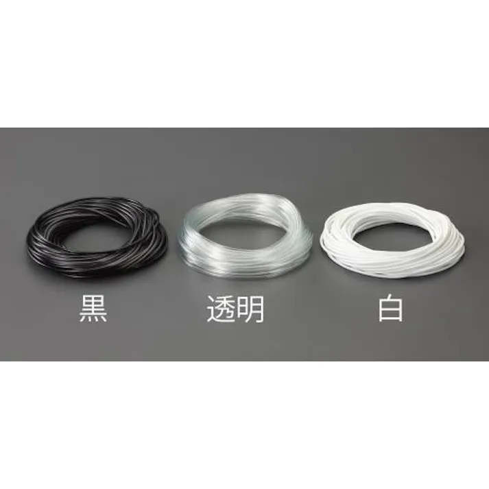 ESCO 6.0x0.4mmx 20m ビニール絶縁チューブ(黒) EA944AE-31 4548745271485(CDC)【別送品】