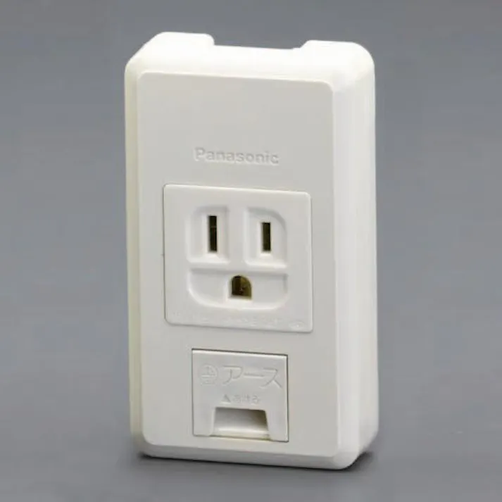 パナソニック(Panasonic) 125V/15A 角型コンセント(アース付) EA940CG-106C 4548745295627(CDC)【別送品】