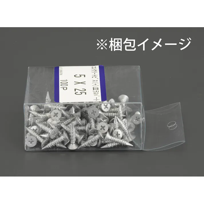 ESCO  4.0x25mm コンクリートビス(皿頭/鉄/200本) EA945SR-1 4548745297348(CDC)【別送品】