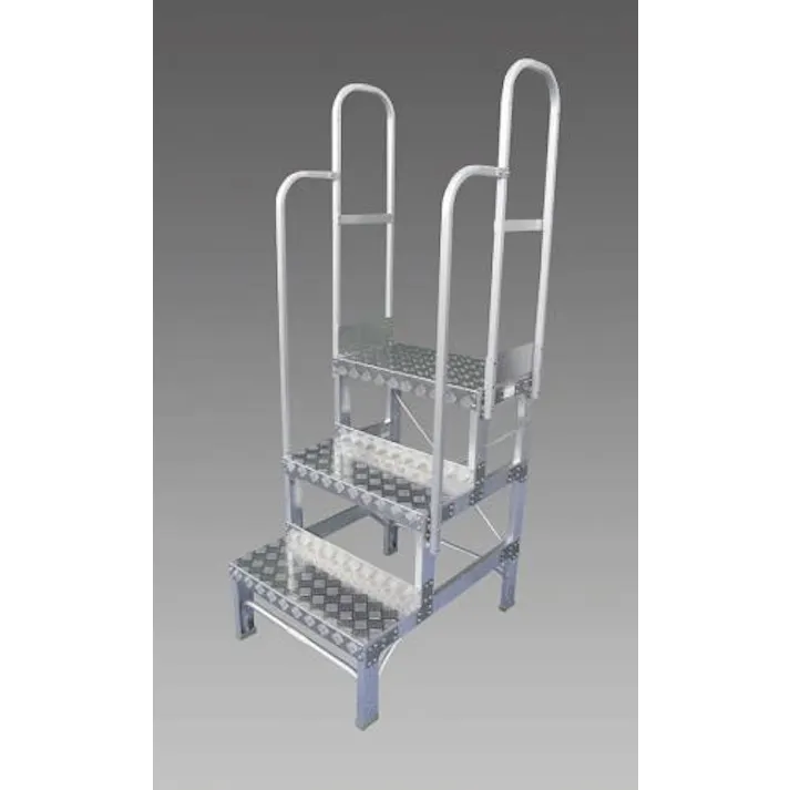 作業台(両手すり付) 600x340mm/0.9m/3段 EA903XG-90 4548745415223【別送品】