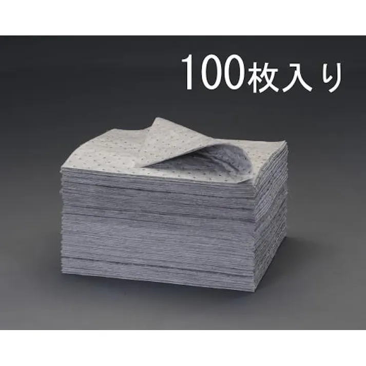 ESCO 380x480x2mm 吸収パッド(油・液体用/100枚) EA929DC-100 4548745423631(CDC)【別送品】
