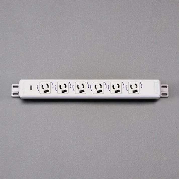 明工社 125V/15A 機器用抜け止め接地コンセント(6個口) EA940CK-106 4548745425659(CDC)【別送品】