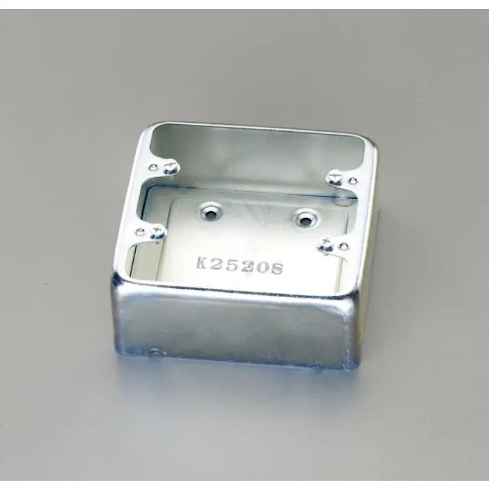 ESCO 124x120x50mm 露出スイッチボックス(ハブ無/2個用) EA940CS-10 4548745425956(CDC)【別送品】