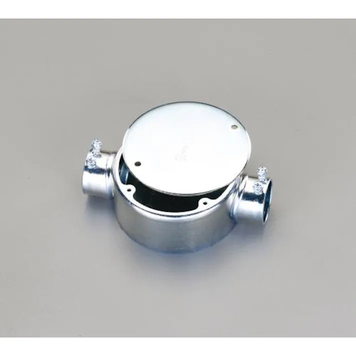 ESCO E25 露出ボックス(直線2方出/丸型) EA940CS-25 4548745426038(CDC)【別送品】