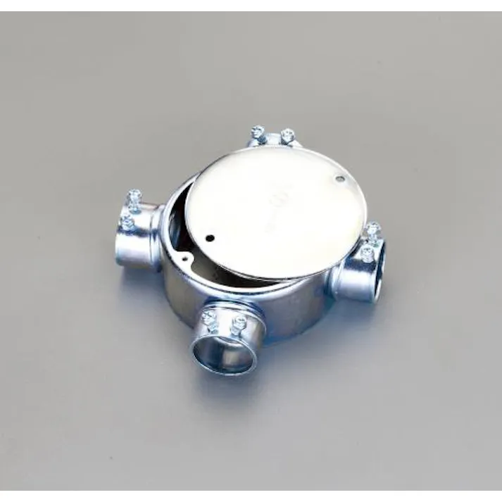 ESCO  E25 露出ボックス(4方出/丸型) EA940CS-35 4548745426106(CDC)【別送品】