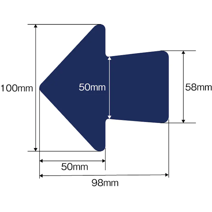 矢印テープ(白/100枚) 100mm EA944SG-31 4548745430394【別送品】