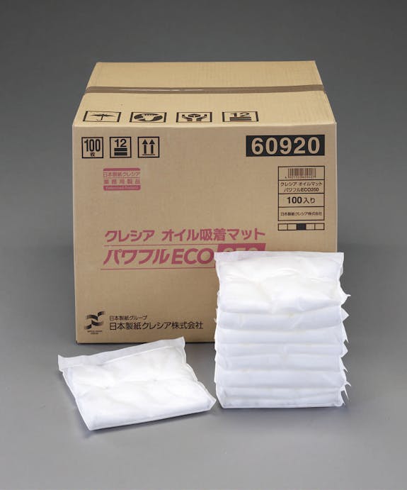 日本製紙クレシア(CRECiA) 250x250x20mm オイル吸着マット/100枚 EA929DT-1 4548745573398(CDC)【別送品】