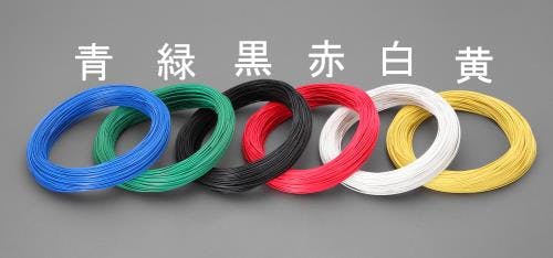 電子機器用ビニル電線[KV](黄) 0.3平方ミリメートルx100m EA940AL-3YB 4548745590159【別送品】