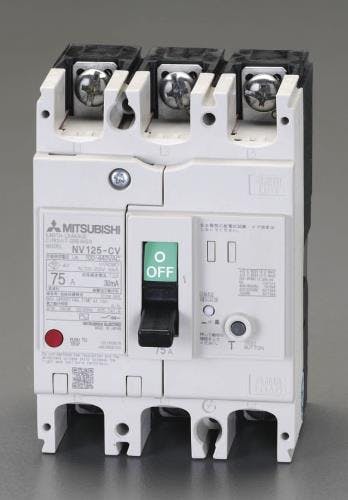 三菱電機 漏電遮断器(フレーム125) AC100-440V/125A/3極 EA940MN-44 4548745599817【別送品】