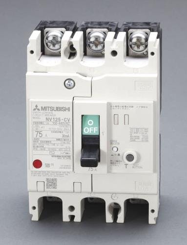 三菱電機 AC100-440V/125A/3極 漏電遮断器(フレーム125) EA940MN-49