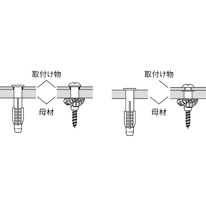 ボードアンカー(100個) 3-12mm EA947AH-5 4548745631241【別送品】