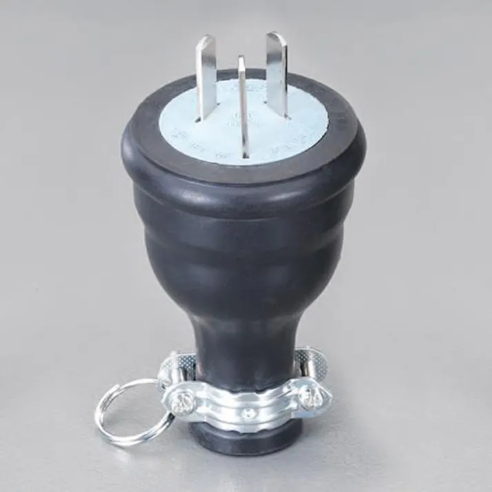 明工社 AC250V/15A 防水型プラグ(3P) EA940BH-16 4548745748628(CDC)【別送品】