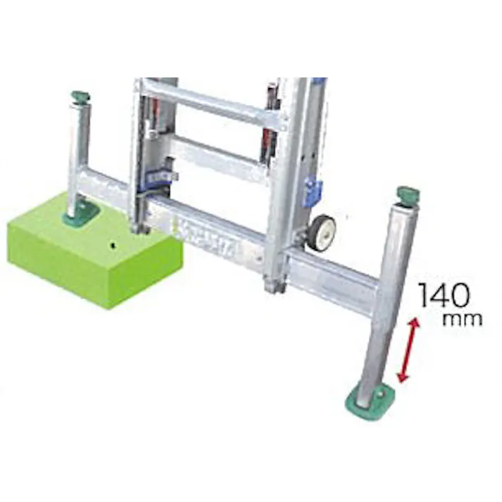 三連はしご(アルミ製・アウトリガー付) 3.01-7.09m EA902NC-17 4548745873412【別送品】