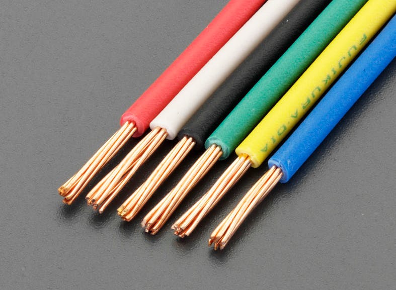 IV電線(撚線/赤) 1.25平方ミリメートルx50m EA940AT-11 4548745979510【別送品】 | 空調・電設資材 通販 ...