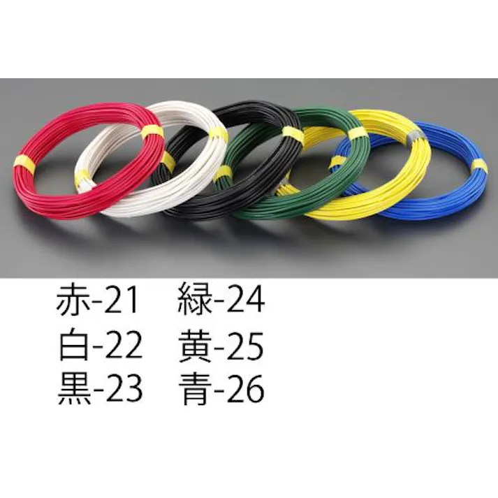 ESCO 1.25m平方mx100m IV電線(撚線/赤) EA940AT-21 4548745980110(CDC)【別送品】