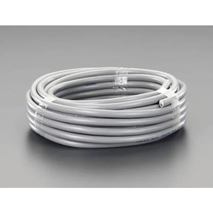 ESCO 300V/ 7A/ 10m ビニールキャブタイヤケーブル(2芯/灰) EA940AH-101 4550061054840(CDC)【別送品】
