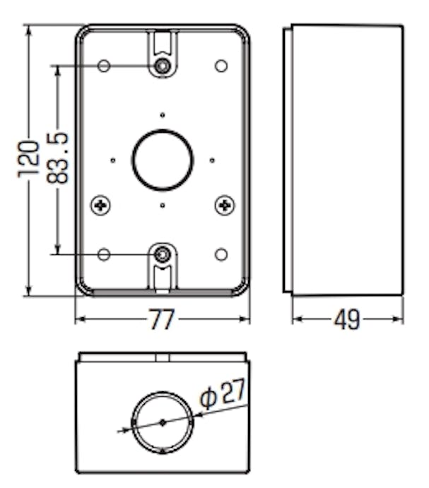 未来工業 φ27mm 露出ボックス(防水コンセント用) EA940CS-176 4550061087664(CDC)【別送品】