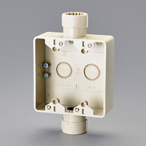 未来工業 スイッチボックス(2方出/2個用) [PF28用] EA940CP-45 4550061087893【別送品】