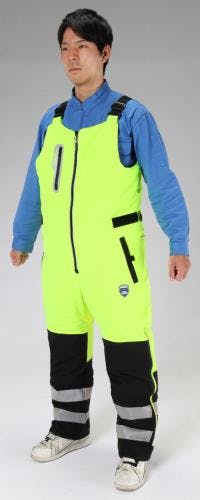 防寒オーバーオール(蛍光ライム) [M] EA915GD-27 4550061235911【別送品】